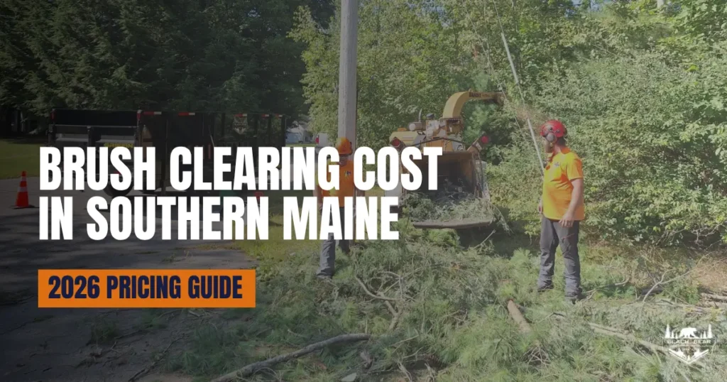 Brush clearing cost in Southern Maine by Black Bear Tree Co.